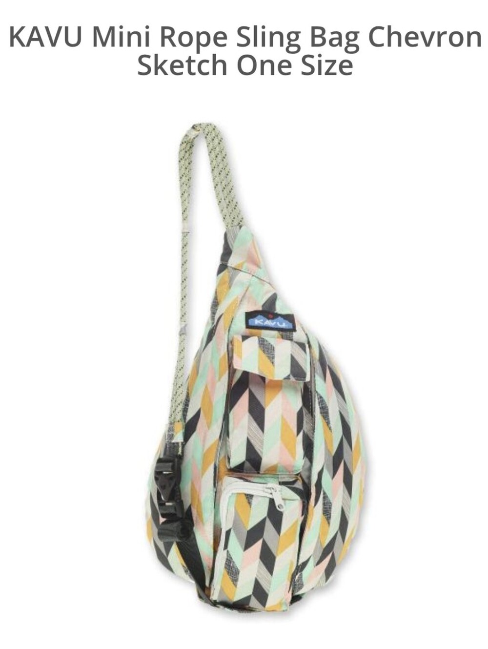 Kavu Rope Sling Bag Chevron Mini Backpack Hiking Camping Travel Carry On [K.S6]